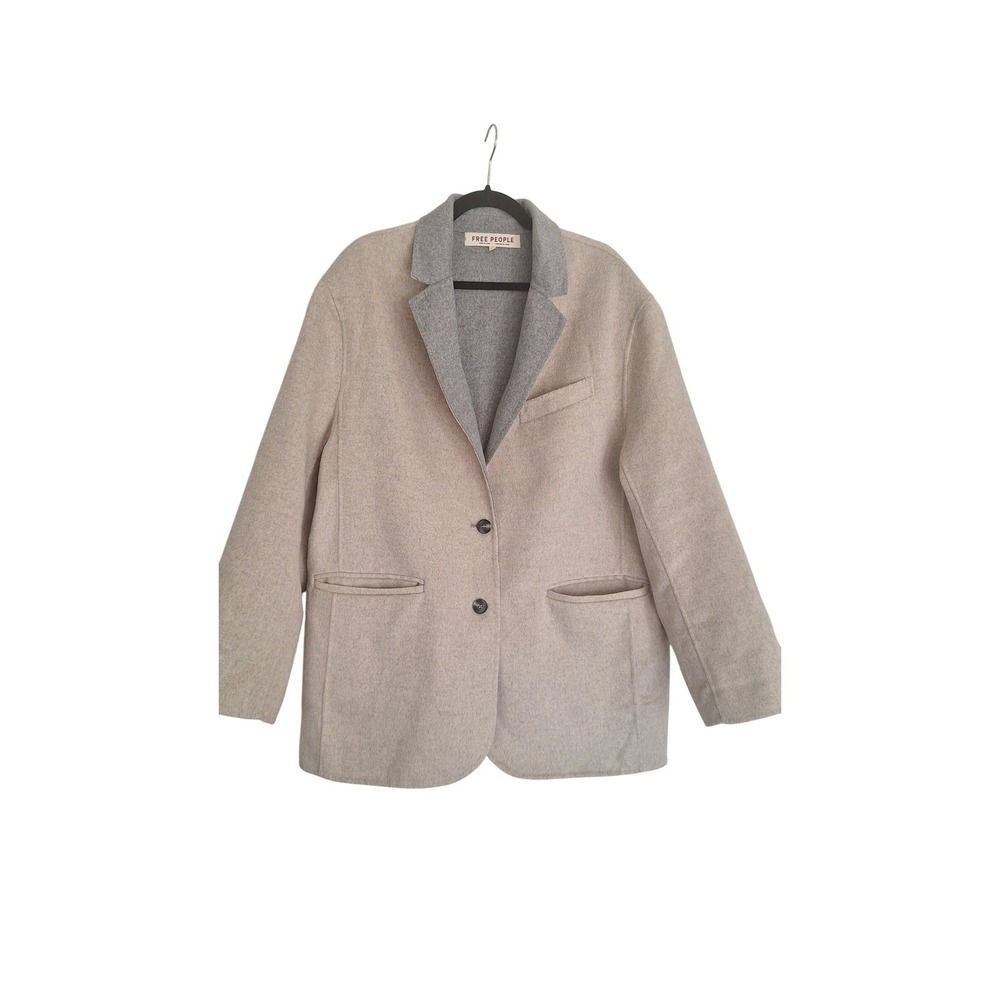 Free People Jacket Cream Gray color size L